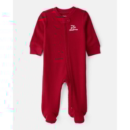 Baby My First Christmas Holiday Red Cotton Sleep & Play Pajamas - Red - Carter's | Carter's
