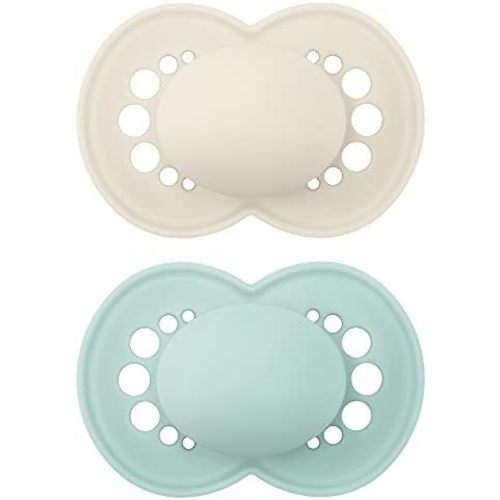 MAM Original Matte Pacifier (1 Sterilizing_Pacifier Case), 6 Plus Months, Unisex Baby_Pacifier, Best Pacifiers for Breastfed Babies, 6-16 Months, 2 Count (Pack of 12)