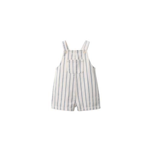 STRIPED OVERALL SHORTS - Ecru | ZARA United States