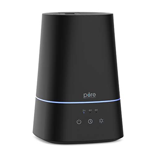 Pure Enrichment HUME Max - Easy Top-Fill Ultrasonic Cool Mist Humidifier, 3.7-L (1 Gallon) Water Tank, 3 Mist Settings, & Auto Shut-Off Timer - Ideal for Large Bedrooms, Nurseries & Dry Areas (Black)