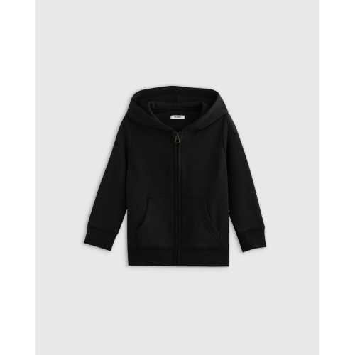 SuperSoft Fleece Zip Up Hoodie in Black