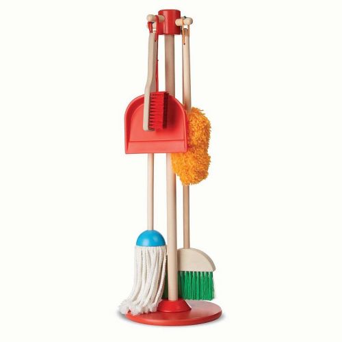 Melissa & Doug Dust! Sweep! Mop! 6-Piece Pretend Play Cleaning Set