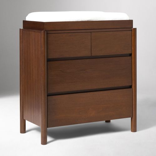 Leo Narrow Dresser with Removable Topper (Dark Walnut)