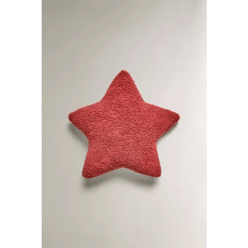KIDS’ SMALL FAUX SHEARLING STAR CUSHION