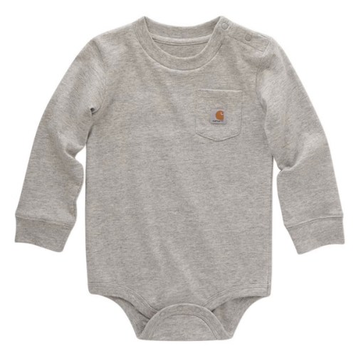 Carhartt Infant Boys' Logo Pocket Long Sleeve Onesie