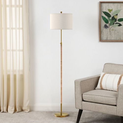 Maxax Farmhouse Rattan Floor Lamp