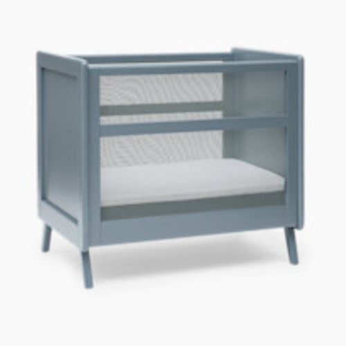 Halo 2-in-1 Breathable Mesh Convertible Mini Crib with Mattress - Slate Blue