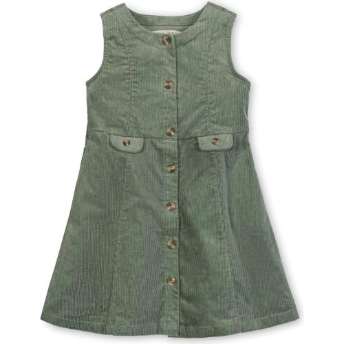 Organic Corduroy Button Front Jumper, Green