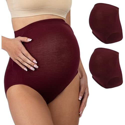 Be Relax Maternity Briefs - Pregnancy Underwear for Women - Over Bump Pregnancy Undergarment - Maternity Panties 2 Pack
