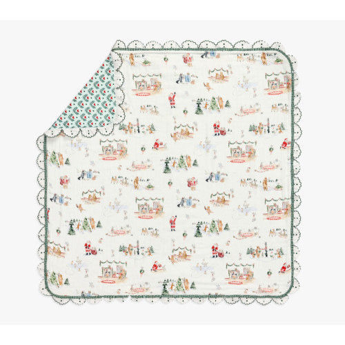 Riley Sheehey Holiday Oversized Organic Muslin Baby Blanket