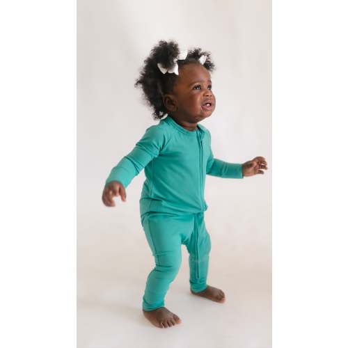 Infant Romper in Teal- Newborn size