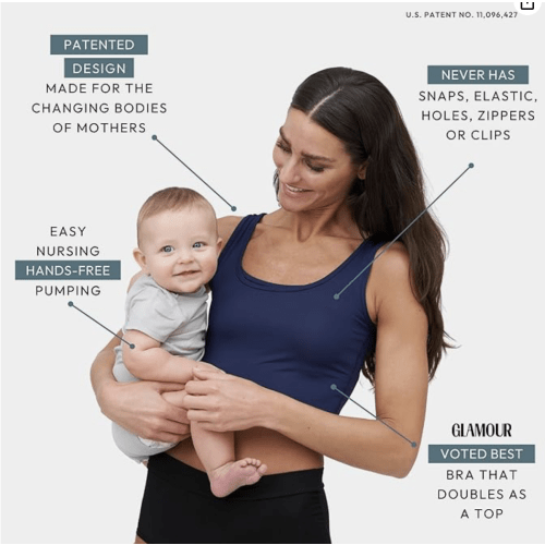 Larken X Pumping Bra Bundle - Black (Large), Navy Marine (Medium)
