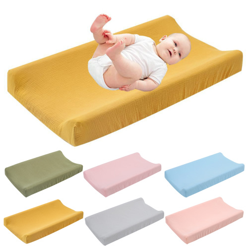 rygai Baby Bed Cover Breathable Simple Style Baby Nursing Table Cover Soft Smooth Changing Pads Cover Soft Comfy Bassinet Pad,Light Pink