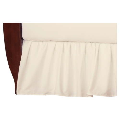 American Baby Company 100% Natural Cotton Percale Ruffled Crib Skirt, Ecru, Soft Breathable, for Boys and Girls