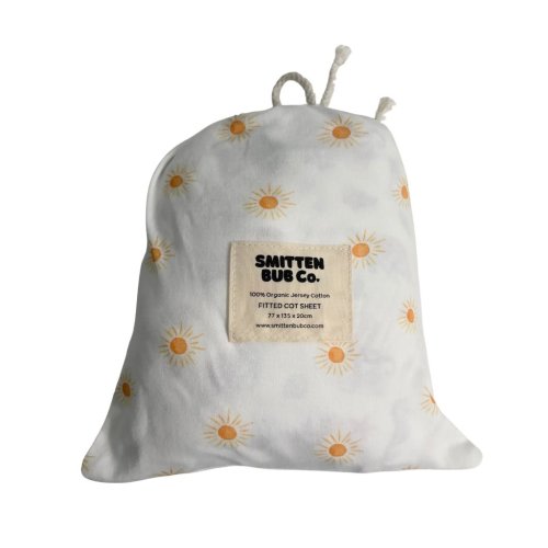 HERE COMES THE SUN | Fitted Cot Sheet – Smitten Bub Co.