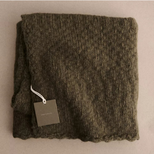 ZARA TIMELESS - WOOL BLANKET - Dark khaki | ZARA United States