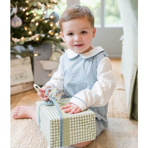 Edgehill Collection x The Broke Brooke Baby Boys William Gingham Jon Jon