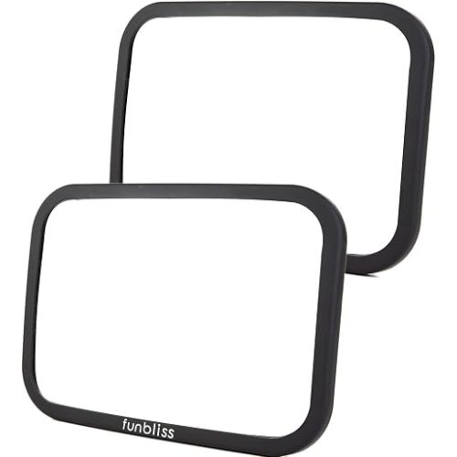 Baby Car Mirror Most Stable Backseat Mirror with Premium Matte Finish,Ultra High Definition PMMA Material, Secure and Shatterproof,Black