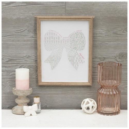 Psalm 139:14 Floral Bow Framed Wall Decor