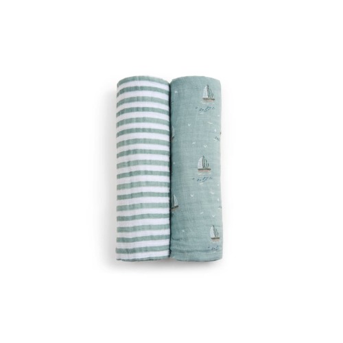 2-Pack 100% Organic Cotton Muslin Swaddles