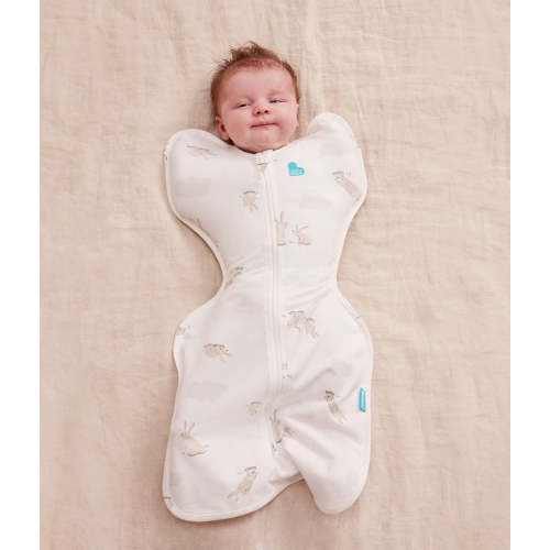 Swaddle Up™ 1.0 TOG Cotton White Cloud Bunnies
