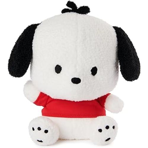 GUND Sanrio Pochacco Plush, Puppy Stuffed Animal for Ages 1 and Up, White/Red, 6”