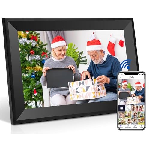 Uhale Digital Picture Frame 10.1 inch IPS Touch Screen Digital Photo Frame WiFi Enabled丨Wall Mountable丨Auto-Rotate Send Best Wishes via “Uhale ”App-for Families＆Friends or Grandparents Gift