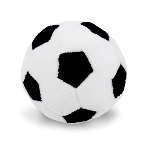 June Garden 3" My First Soccer Ball - Plush Baby Rattle Toy - Safe Soft Sports Toy for Infants Boys and Girls