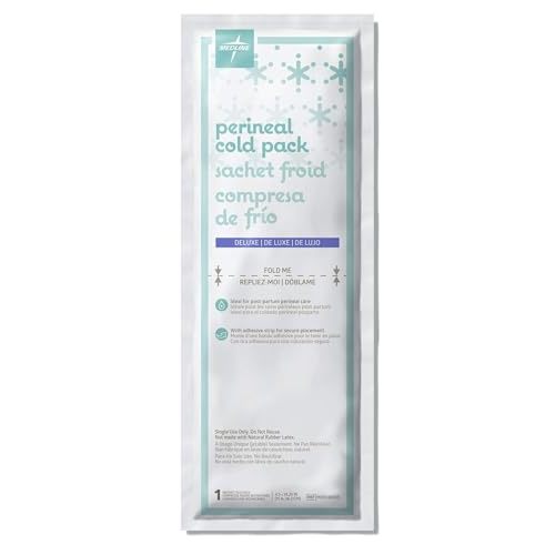 Medline Premium Perineal Cold Packs for Postpartum Care with Adhesive Strip (24 Count) Each Absorbent Pad is 4.5" x 14.25" Perfect for your After Delivery Postpartum Essentials Kit