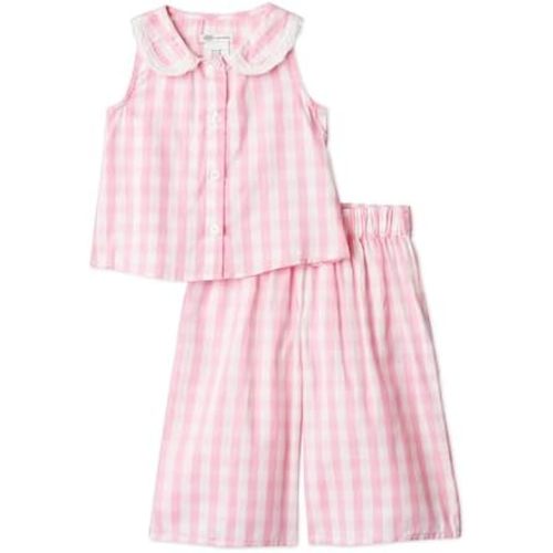 Amazon Essentials x Sofia Grainge Toddlers and Baby Girls' Cotton Sateen Sleeveless Top and Pants Play Set