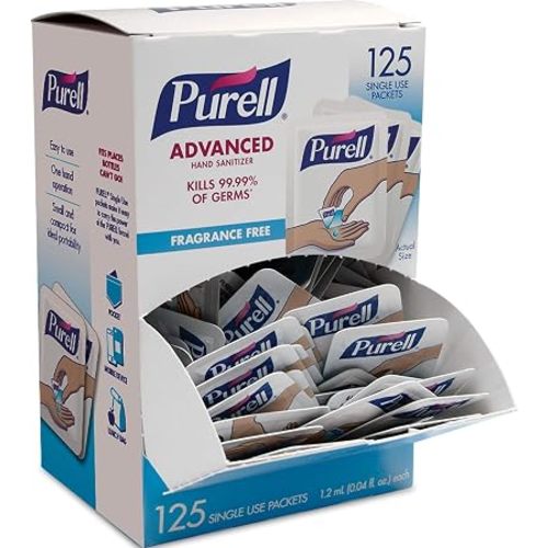Purell Personals Hand Sanitizer Gel Travel Packets 125ct - 9620-12-125EC