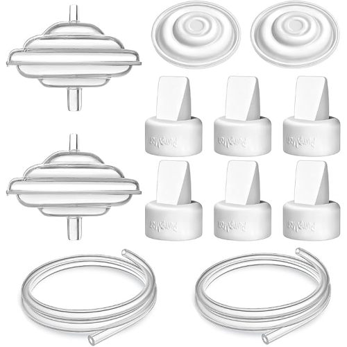 PumpMom-us Breast Pump Parts for Spectra, Replace Duckbill Valves Tubes Backflow Protector Membrane for Spectra S1 S2 9 Plus Breastpumps