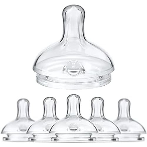 Smilo Anti-Colic Bottle Nipple, Medium Flow 5M+, Stage 2 Suitable from 5 to 9 Months, Smooth Flow Anti-Colic (Pack of 6)