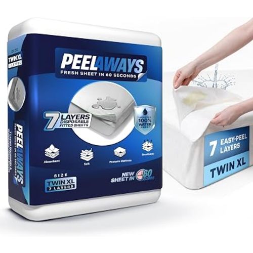 7-Layers | Waterproof Disposable Fitted Bed Sheets | Twin XL Size