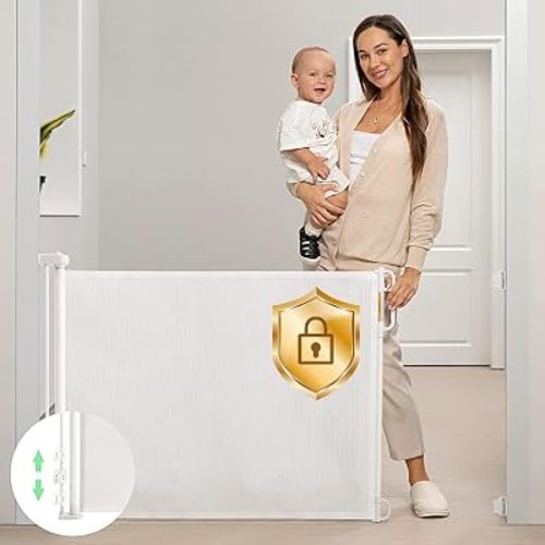 Momcozy Retractable Mesh Baby Gate or Dog Gate