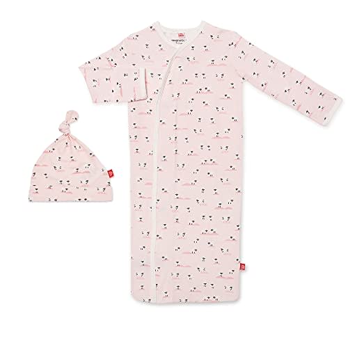 Magnetic Me Modal Newborn Sleeper Gown & Hat Set | Silky Soft Modal Fabric Sleep Sack