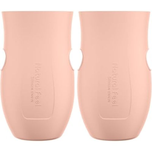 Gulicola Glass Baby Bottle Silicone Sleeves, Pink, 8 oz - 2pks