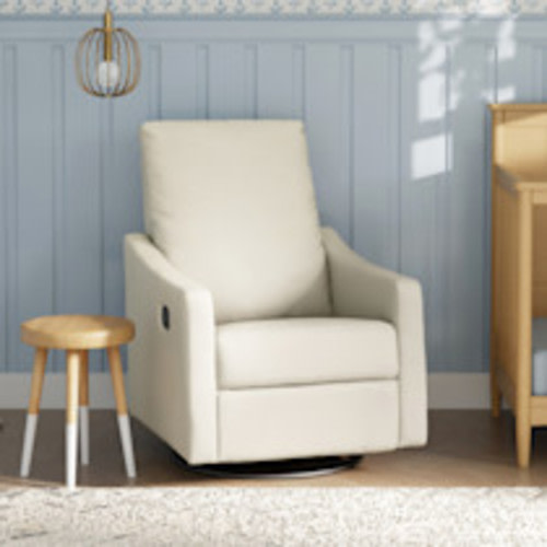 daVinci Jonah Manual Swivel Recliner - Vanilla