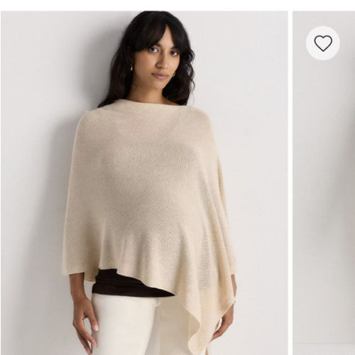 Lightweight Cotton Cashmere Nursing Shawl in Heather Oatmeal