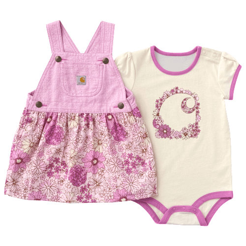 Carhartt Flowers Short-Sleeve Bodysuit and Printed Jumper 2-Piece Set for Babies | Cabela's