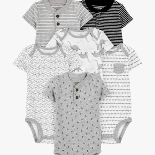 Simple Joys by Carter's Baby-Boys 6-Pack Short-Sleeve Bodysuit