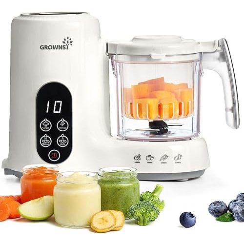 Baby Food Maker Baby Food Processor Steamer Puree Blender Machine Pale Green