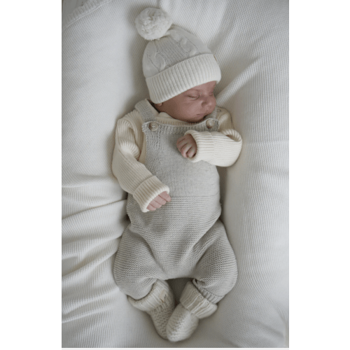 Luna + Luca Natural Knit Overalls