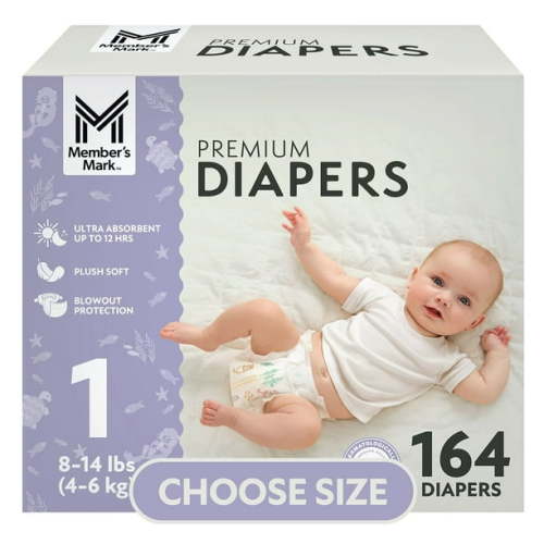 Member's Mark Premium Baby Diapers, Sizes Newborn - 8 - Samsclub.com
