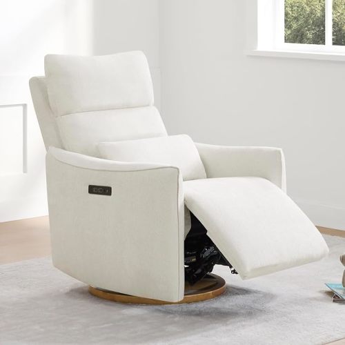 CHITA Power Swivel Glider Recliner (Cream)