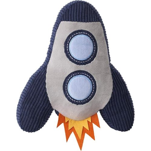 Lambs & Ivy Milky Way Rocket Ship Nursery Throw Pillow Plush