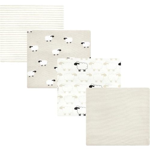 Luvable Friends Little Treasure Flannel Receiving Blankets 4pk