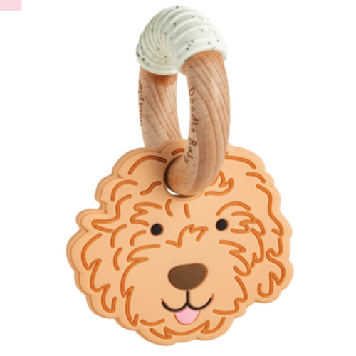 Buy Light Golden Doodle Teether and Silicone Ring Toy | Mud Pie