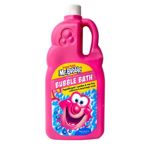 Mr. Bubble Bubble Bath 36 fl oz with hypoallergenic, tear-free formula, Aloe, Vitamin E, bubblegum scent