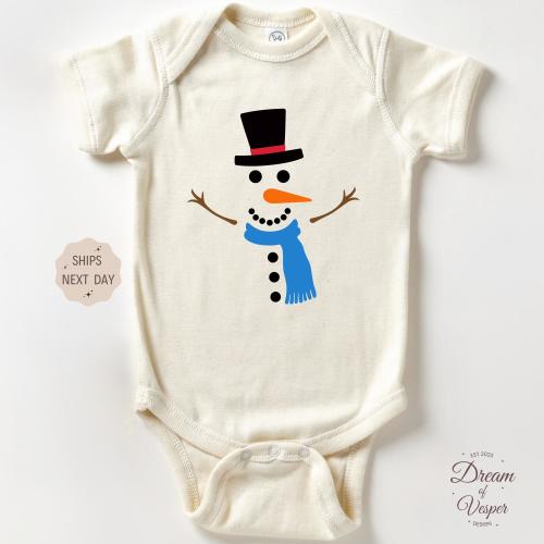 Snowman Baby Onesie®, Cute Winter Baby Bodysuit, Funny Baby Onesie®, Baby Shower Gift, Cute Baby Onesie®, My First Winter Onesie®